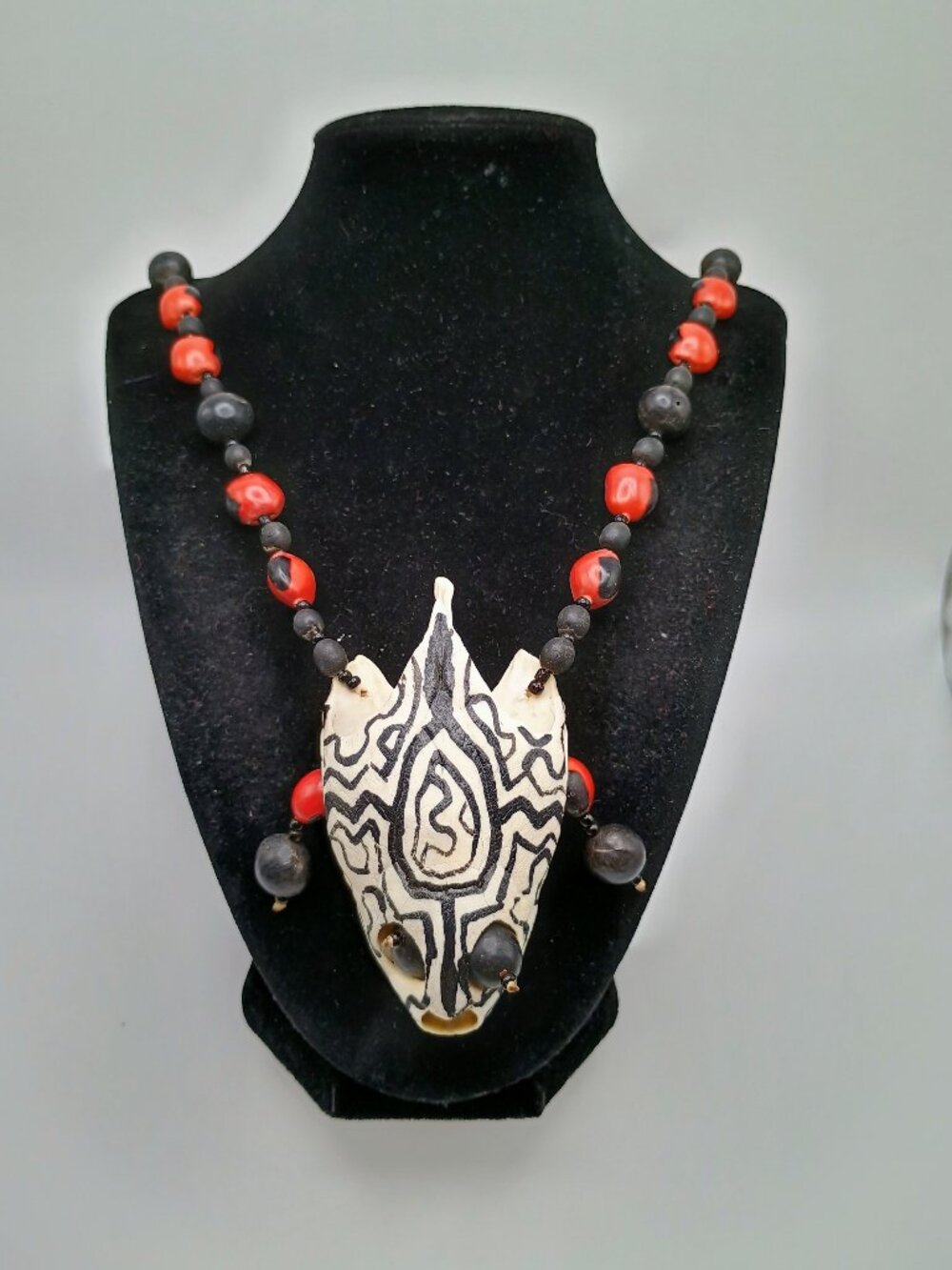 Shaman Amulet Necklace Turtle Head Huayruro Seeds